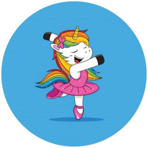 Opłatek Na Tort 20cm Jednorożec Unicorn Twój Napis