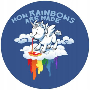 Opłatek Na Tort 20cm Jednorożec Unicorn Twój Napis