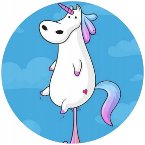 Opłatek Na Tort 20cm Jednorożec Unicorn Twój Napis