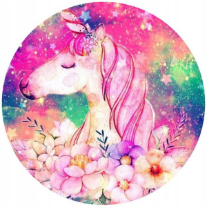 Opłatek Na Tort 20cm Jednorożec Unicorn Twój Napis