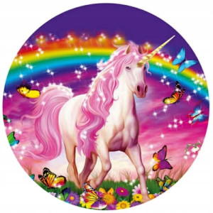 Opłatek Na Tort 20cm Jednorożec Unicorn Twój Napis