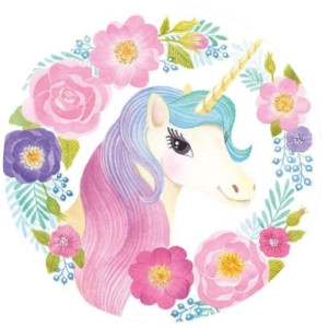 Opłatek Na Tort 20cm Jednorożec Unicorn Twój Napis