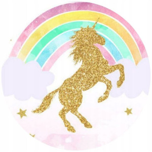 Opłatek Na Tort 20cm Jednorożec Unicorn Twój Napis
