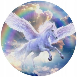 Opłatek Na Tort 20cm Jednorożec Unicorn Twój Napis