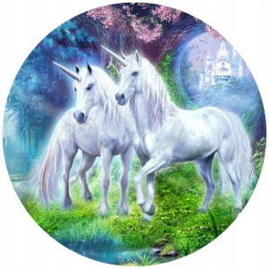Opłatek Na Tort 20cm Jednorożec Unicorn Twój Napis