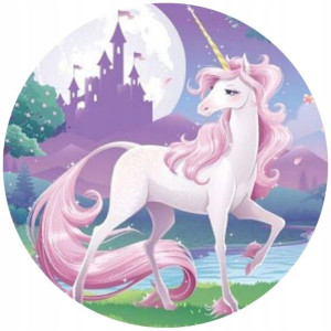 Opłatek Na Tort 20cm Jednorożec Unicorn Twój Napis