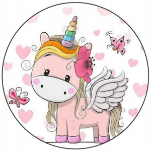 Opłatek Na Tort 20cm Jednorożec Unicorn Twój Napis