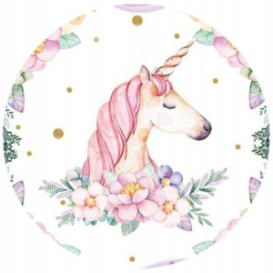 Opłatek Na Tort 20cm Jednorożec Unicorn Twój Napis