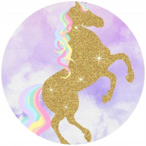 Opłatek Na Tort 20cm Jednorożec Unicorn Twój Napis