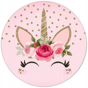 Opłatek Na Tort 20cm Jednorożec Unicorn Twój Napis