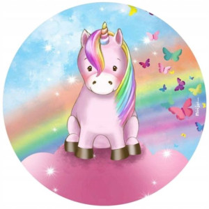 Opłatek Na Tort 20cm Jednorożec Unicorn Twój Napis