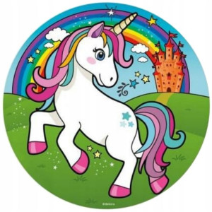 Opłatek Na Tort 20cm Jednorożec Unicorn Twój Napis