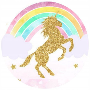 Opłatek Na Tort 20cm Jednorożec Unicorn Twój Napis