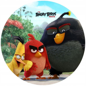Opłatek Na Tort 20cm Angry Birds Twój Napis Ptaki