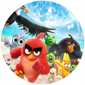 Opłatek Na Tort 20cm Angry Birds Twój Napis Ptaki