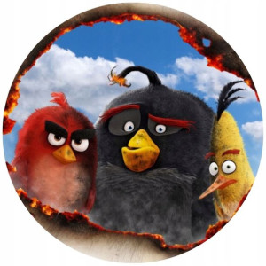 Opłatek Na Tort 20cm Angry Birds Twój Napis Ptaki