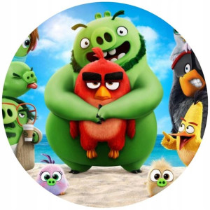 Opłatek Na Tort 20cm Angry Birds Twój Napis Ptaki