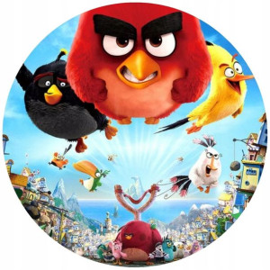 Opłatek Na Tort 20cm Angry Birds Twój Napis Ptaki