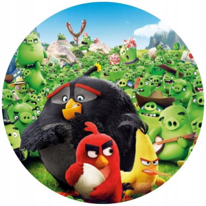 Opłatek Na Tort 20cm Angry Birds Twój Napis Ptaki