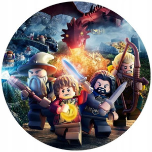 Opłatek Na Tort 20cm Lego Twój Napis Super Gratis