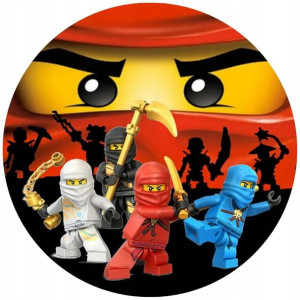 Opłatek Na Tort 20cm Lego Twój Napis Super Ninjago