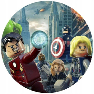 Opłatek Na Tort 20cm Lego Twój Napis Super Gratis