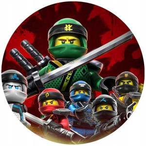 Opłatek Na Tort 20cm Lego Twój Napis Super Ninjago