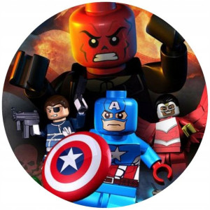 Opłatek Na Tort 20cm Lego Twój Napis Super Gratis