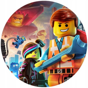 Opłatek Na Tort 20cm Lego Twój Napis Super Gratis
