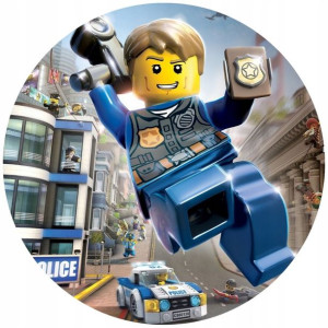 Opłatek Na Tort 20cm Lego Twój Napis Super Gratis