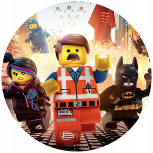 Opłatek Na Tort 20cm Lego Twój Napis Super Gratis