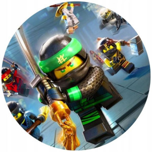 Opłatek Na Tort 20cm Lego Twój Napis Super Ninjago