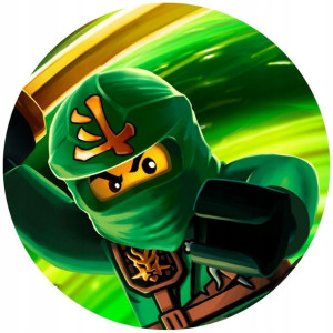 Opłatek Na Tort 20cm Lego Twój Napis Super Ninjago