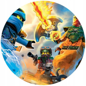 Opłatek Na Tort 20cm Lego Twój Napis Super Ninjago