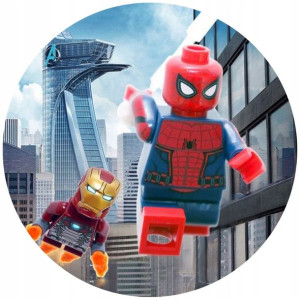 Opłatek Na Tort 20cm Lego Twój Napis Spiderman