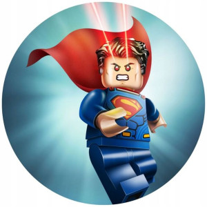 Opłatek Na Tort 20cm Lego Twój Napis Superman