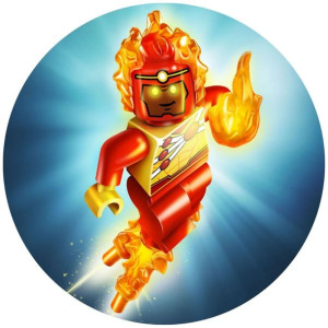 Opłatek Na Tort 20cm Lego Twój Napis Super Ironman