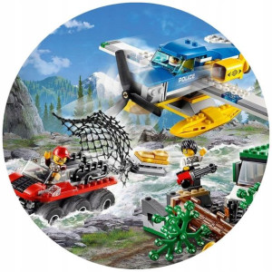 Opłatek Na Tort 20cm Lego Twój Napis Policja