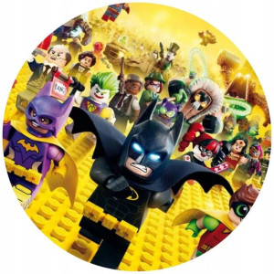 Opłatek Na Tort 20cm Lego Twój Napis Gratis Batman