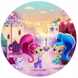 Opłatek Na Tort 20cm Shimmer I Shine Twój Napis