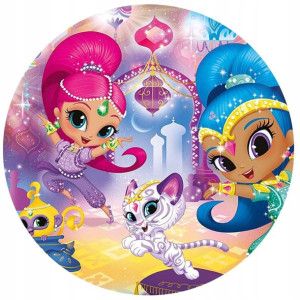 Opłatek Na Tort 20cm Shimmer I Shine Twój Napis