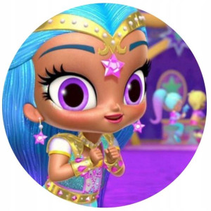 Opłatek Na Tort 20cm Shimmer I Shine Twój Napis