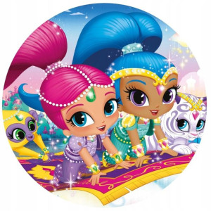 Opłatek Na Tort 20cm Shimmer I Shine Twój Napis