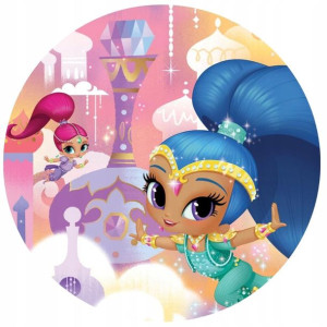 Opłatek Na Tort 20cm Shimmer I Shine Twój Napis