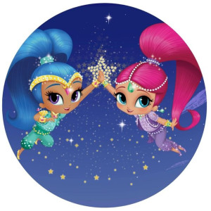 Opłatek Na Tort 20cm Shimmer I Shine Twój Napis