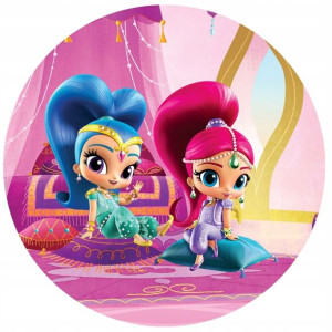 Opłatek Na Tort 20cm Shimmer I Shine Twój Napis