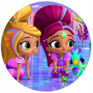 Opłatek Na Tort 20cm Shimmer I Shine Twój Napis