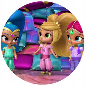 Opłatek Na Tort 20cm Shimmer I Shine Twój Napis