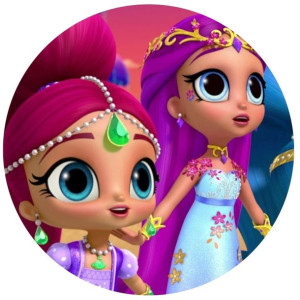 Opłatek Na Tort 20cm Shimmer I Shine Twój Napis