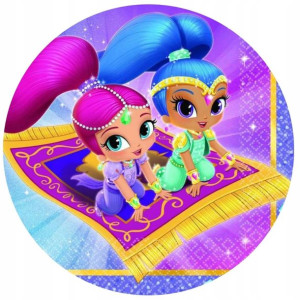 Opłatek Na Tort 20cm Shimmer I Shine Twój Napis